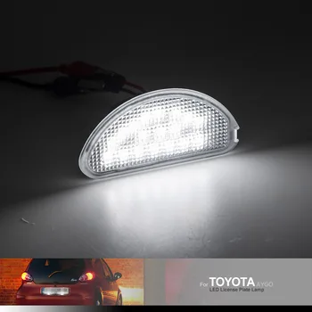 12V LED CANBUS Číslo Licencie Doska Svetlo bezchybné Auto Príslušenstvo Toyota Aygo KGB40 MK I 05-14 Zadná Doska Lampa