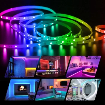 Kvalitné WIFI LED Pás Svetla RGB Led svetlo 5050 Pružná Vodotesná Páska Dióda DC WIFI Remote Domov Smart Svetlo