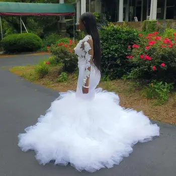 Biele Svadobné Šaty, Dlhé Šaty Pletie Pre Ženy Weding Strany Jumpsuit Hosťovské Šaty Nevesta 2021 Elegantné