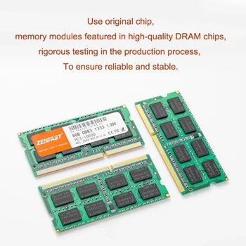 ZENFAST Notebook pamäť RAM DDR3 DDR4 4GB 8GB 16GB Notebook RAM 1333 1600 2133 2400 2666MHz Sodimm Pre NB Vysoká Kvalita Čip