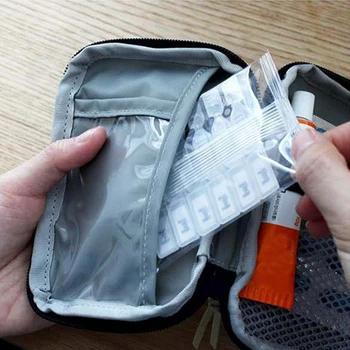 Prenosné Vonkajšie Prvá Pomoc Kit Bag Puzdro Travel Medicine Package Núdzové Kit Tašky Malé Medicíny Delič Skladovanie Organizátor