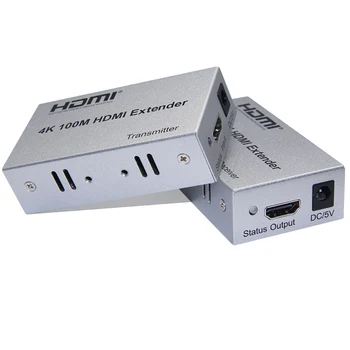 4K HDMI Extender TCP IP 100M 330 FT Cez Cat5e Cat6 UTP Rj45 Sieťový Kábel Vysielač, Prijímač Extensor pre PS4 Notebook, PC, TV