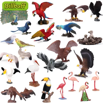 Nové Simulácie Zvieracích Model Pevné vták simulačný model hračka papagáj eagle flamingo páva birdEducational hračky Pre Deti Darček