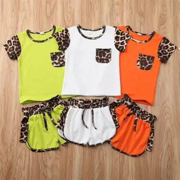 Baby boy oblečenie set módne oblečenie Batoľa Detský Baby Dievčatá Oblečenie Set T-shirt Top Nohavice Šortky Oblečenie Sunsuit 1-6 rokov
