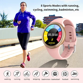 Ženy hodinky Smartwatch 2021 DIY Hodinky smart hodinky celá Obrazovka Pre Lady Srdcovej frekvencie, Krvného Tlaku IP68 Pre Android iOS