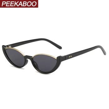 Peekaboo black pol rámom slnečné okuliare pre ženy, malé uv400 retro dámske slnečné okuliare cat eye žena 2022 blue pink party