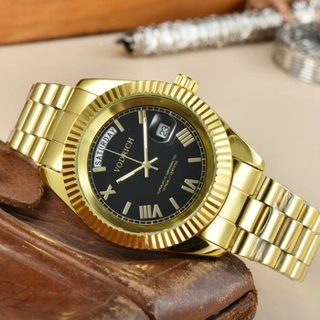 2020 Luxusné Quartz Hodinky Relogio Masculino Reloj Darček Mužov Zlaté Hodinky Pre Človeka Nerez Classic Dizajnér Značky Náramkové Hodinky