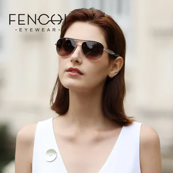FENCHI slnečné Okuliare Ženy Jazdy Pilot Dizajn luxusné značky ružová zrkadlo trendy Slnečné okuliare oculos de grau feminino Zonnebril Dames
