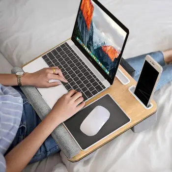 Rozkladacia pohovka Lapdesk s Tablet a Telefón Majiteľa Postavený v Podložka pod Myš & Zápästie Pad sa Zmestí až 17 Palcov Prenosný počítač pre Macbook