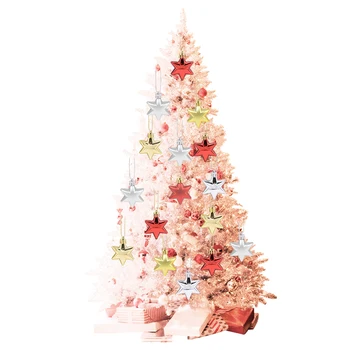 12pcs/veľa Glitter Heart Star Prívesok Vianočný Stromček Závesné Príslušenstvo Domáce Dekorácie DIY Vianočné Festival Strany Ornament