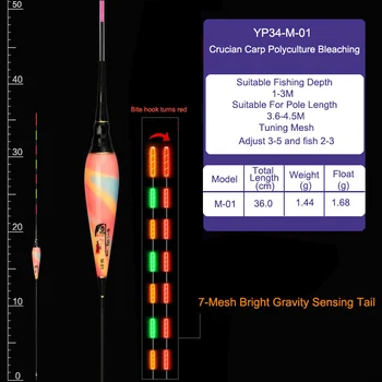 RQNQ 1PCS Nové 2021-predaj Rýb Skus Automaticky Pripomenie Zmena Farby Smart Led Rybárske Elektronické Svetelné Float