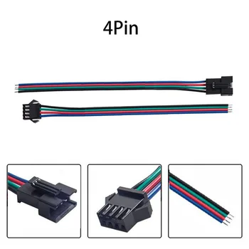 2pin/3pin/4pin/5pin JST konektor samec a samica 5-100 páry pre 5050/3528 WS2812B/WS2811 LED Pásy