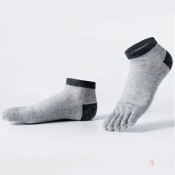Letné Mužov Päť Prstov Ponožky Anti-slip Neviditeľné Bavlna Priedušná Oka Päť Prst No Show Ponožky Krátke Ponožky