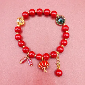 Rose sisi Čínsky štýl, nový rok červené lano šťastie náramok ženských rodných rok ox šťastie náramok pre ženy šperky pre ženy