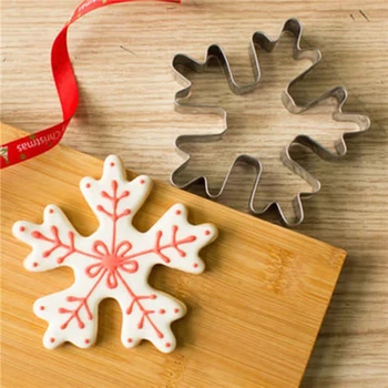 Vianoce Snowflake Cukrárske Pečivo Cookie Cutter Nehrdzavejúcej Ocele Tortu Formy Cake Decor Formy Nástroj