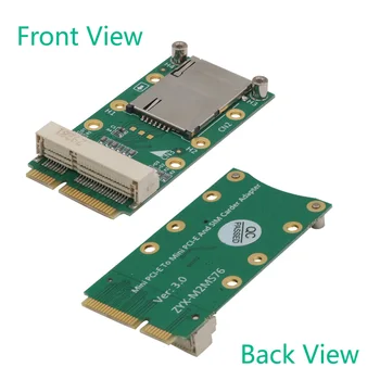 Mini PCI-E Slot Karty Adaptéra mPCIe w Slot pre Kartu SIM, pre 3G, 4G Modul WWAN/LTE/GPS Karty