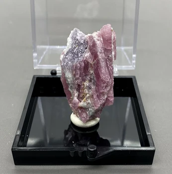Prírodné Brazília ružový turmalín minerálne sklo vzoriek kamene a kryštály kremeňa kryštály veľkosť boxu 5.2 cm