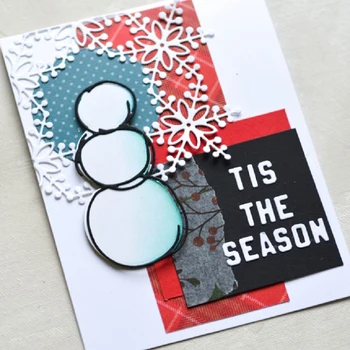 2020 Vianočné Snehuliak a Snowball Vrstvený Rezanie Kovov Zomrie Cut Pre DIY Scrapbooking Pohľadnice Papier Robiť Žiadne Známky