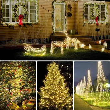 Rozprávkových Svetiel Medený Drôt LED Reťazec Svetlá na Vianočné Vence Krytý Spálňa Domov Svadobné Nový Rok Dekorácie Napájaný z Batérií