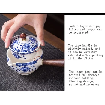 Kvety Vynikajúci Kameň Na Brúsenie Tvar Čaj Nastaviť Ručne Čaj Hrniec Pohár Nastaviť Čínsky Čajový Obrad Darček GungFu Šálku Čaju Jedinečný Teaware