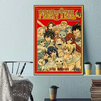 Anime Víla Chvost Plátno na Maľovanie na Stenu umeleckou Výzdobou Obrázok Plagáty a Vytlačí Obývacia Izba Chodba Domáce Dekorácie Cuadros