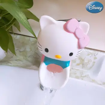 Disney kawaii detí kohútik extender detský Sprievodca umývadlo dieťa na umývanie rúk asistent silikónové kohútik extender