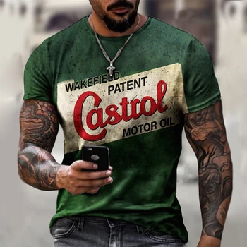 Retro Štýl Letnej Zábavnej 3D Print T Shirt Mužov Ulici Trendy Gentleman Krátky Rukáv Pánske Tričká Jednoduchosť Vzor, Unisex Oblečenie