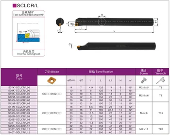 1PC S14N-SCLCR09 S14N-SCLCL09 Vnútorného Otočením Držiaka Nástroja CNC Sústruhu Frézy Rezanie Pre CCMT09 Karbidu Vložky