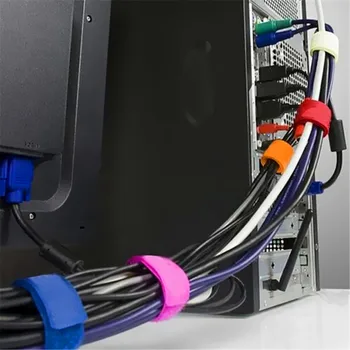 10pcs zväzkovače popruh napájací kábel farebné nylon plastové kravatu popruh pre Lan kábel napájací kábel z počítača a TV