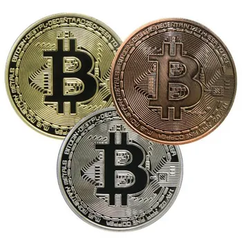 1PC Kreatívny obchod so Zlatom Bitcoin Mince Zberateľské Skvelý Darček Bit Mince Umelecké Zbierky Fyzickom Zlate Pamätné Mince