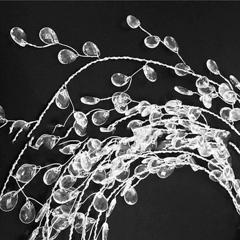 100 cm Svadobné Akryl String Crystal Drop String Osvetlenie Pre Opony Garland Svadobné svietnik Doplnky, Dekorácie