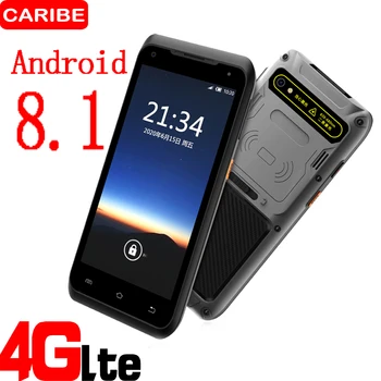 CARIBE Nový Android, 8.1 PDA Robustný Ručný Terminál zhromažďovanie Údajov, Bezdrôtová 1D 2D QR Laserový snímač Čiarových kódov Čítačka
