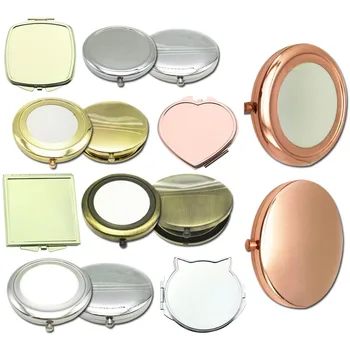 Mini Square make-up Zrkadlo Prenosné Ručné Zrkadlo obojstranné make-up Zrkadlo na líčenie Skladacie Kompaktné Zrkadlo Vrecku Kozmetické Zrkadlo