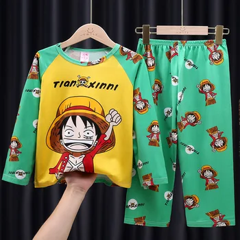 Boutique Deti Oblečenie Chlapec Pikachu Pyžamo Dlhé rukávy Oblek Nohavice na Jar a na Jeseň 3-8y Stará Dievča Roztomilé Domáce Služby Naruto