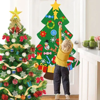 Urob si sám Cítil Vianočný Stromček Santa Claus, Vianočné Dekorácie Deti Hračky pre Domáce Navidad 2021 Nový Rok Darčeky, Ozdoby na Vianočný Strom