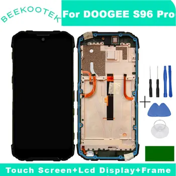 Originál Nové DOOGEE S96 PRO LCD Displej + Dotykový Displej Digitalizátorom.+Rám +Odtlačkov prstov Káblový Prijímač pre S96 PRO 6.22 palcový Telefón