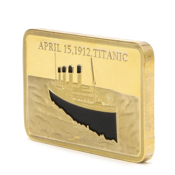 Tragédia Titanicu 1912 Pozlátené Pamätné Mince Zber Suvenír loď pamätné mince Non Currency Mince
