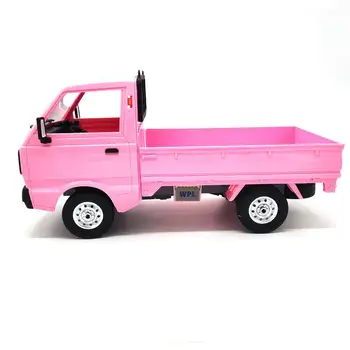 Ružová WPL D12 RC Truck 1:10 2WD Simulácia Drift Kartáčovaný Lezenie LED Svetlo Na Ceste a Elektrické Hobby, Auto, Hračky Pre Chlapcov Deti
