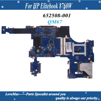 Vysoká kvalita 652508-001 PRE HP Elitebook 8760W Notebook Doske 6050A2438101 QM67 NoteBook PC testované
