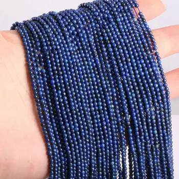 Prírodný Kameň Korálky Kolo Modrá Lapis lazuli Voľné Dištančné Korálkami Pre Šperky, Takže DIY Náramok, Náhrdelník Príslušenstvo Veľkoobchod