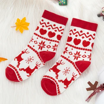 2022 Nové 1pcs Rodiny Zodpovedajúce Rodič-dieťa Vianočné Bavlnené Ponožky Zimné, Jesenné Vianočné, Baby, Dievčatá, Chlapcov Deti Ponožky Chaussette