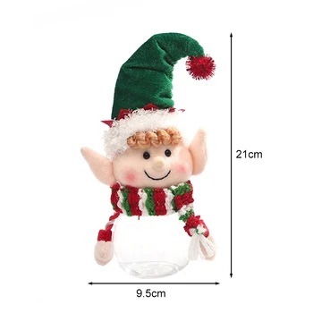 Vianočné Roztomilý Goblin Elf Candy Jar Môže Strom Prívesok Trpaslík Bábika Domácej Strany Festival Dekorácie DIY Dieťa Darček