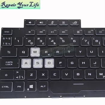 Nórsko Belgicko Notebook klávesnica pre ASUS ROG Strix G15 G512 G512LI LW G531 GD GU G531G klávesnice farebné RGB podsvietenie V184262BE1