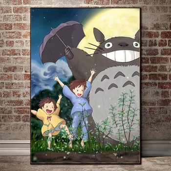 Hayao Miyazaki klasické Anime Totoro Múr Umenia Plagátu a Tlač Plátno na Maľovanie na Stenu Umenie Fotografie pre Obývacia Izba Domáce Dekorácie