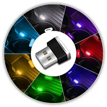 Mini LED Auto Light Auto Interiéru USB Atmosféru Svetla Plug Play Dekor Svietidlo Núdzové Osvetlenie PC Auto Produkty Auto Príslušenstvo