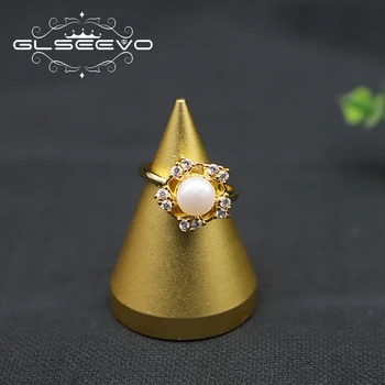 Glseevo Prírodné Sladkovodné Perly Prstene Pre Ženy Nastaviteľný Krúžok Darček Pre Priateľku Návrhár Luxusných Šperkov GR0305