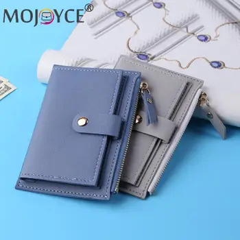 Móda Ženy Farbou Multi-slot Kreditnej Karty, Držiak na Prenosné PU Kožené Mini Mince Kabelku Multifunkčné Zips Peňaženky Prípade