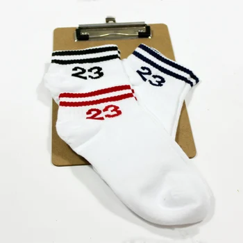 NOVÝ, Originálny Dizajn Mužov a Ženy Značky List Č. 23 Červené Ponožky Bavlna Nohy Koša V Trubice Ponožky Mužov Elite Sox Biela Ponožka