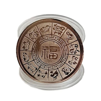 2022 V Číne Nový Rok Tigra Rok Originálne Pamätné Mince Bimetal Zhromažďovanie Zlata, Striebra Čínskej Kultúry Maľované Pamätné