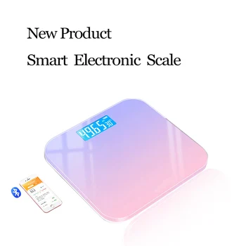 Elektronické Stupnice Gradient Farba Kúpeľňa Váhy BMI Inteligentné Elektronické Podlahové Váhy S APLIKÁCIU Bluetooth Rovnováhy Telo s Hmotnosťou Rozsahu